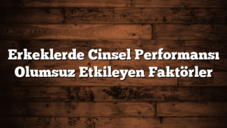 Erkeklerde Cinsel Performansı Olumsuz Etkileyen Faktörler